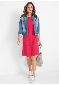 bonprix - Sukienka z dżerseju, z czystej bawełny organicznej. Kolor: czerwony. Materiał: jersey, bawełna #3