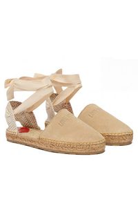 Love Moschino - LOVE MOSCHINO Espadryle JA10562G0OIG5104 Beżowy. Kolor: beżowy. Materiał: zamsz, skóra #4