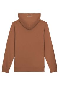 PAPROCKI&BRZOZOWSKI - Brązowa bluza z haftowanym logo. Kolor: brązowy. Materiał: materiał. Wzór: haft