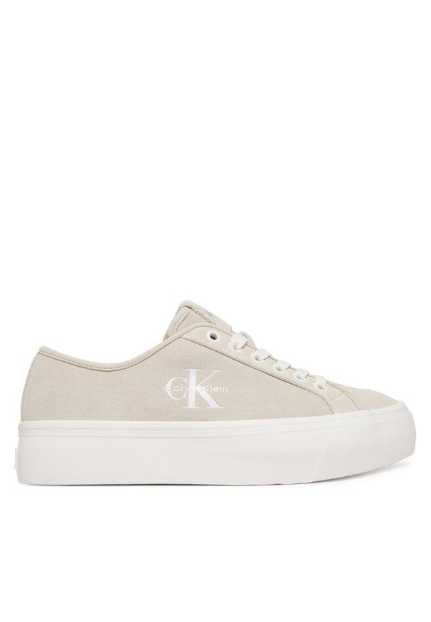 Sneakersy Calvin Klein. Kolor: beżowy