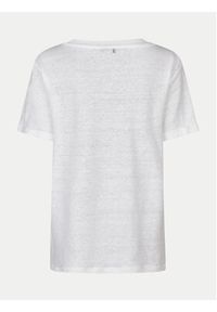 Marc Aurel T-Shirt 7551 7000 73730 Biały Regular Fit. Kolor: biały. Materiał: len