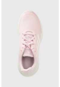 Adidas - adidas sneakersy Tensaur Run kolor różowy. Nosek buta: okrągły. Zapięcie: sznurówki. Kolor: różowy. Materiał: poliester, materiał. Szerokość cholewki: normalna. Sport: bieganie