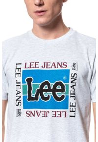 Lee - LEE T SHIRT RETRO LOGO TEE SHARP GREY MELE L60YFE03 112113644. Styl: retro #7