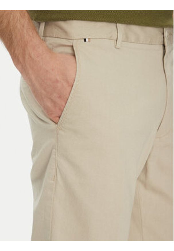 BOSS Spodnie materiałowe H-Kane 50540906 Beżowy Regular Fit. Kolor: beżowy. Materiał: bawełna