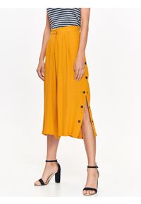 TOP SECRET - Spodnie damskie culotte, w modnym kolorze. Okazja: na co dzień. Kolor: żółty. Materiał: tkanina. Sezon: zima, jesień. Styl: casual, elegancki #4