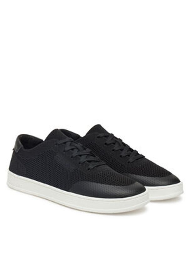 Calvin Klein Sneakersy Low Top Lace Up Knit HM0HM01726 Czarny. Kolor: czarny. Materiał: materiał