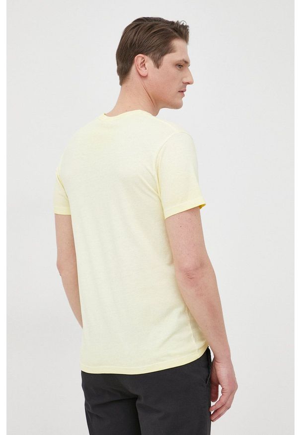 Pepe Jeans t-shirt bawełniany WEST SIR NEW N kolor żółty z nadrukiem. Kolor: żółty. Materiał: bawełna. Wzór: nadruk
