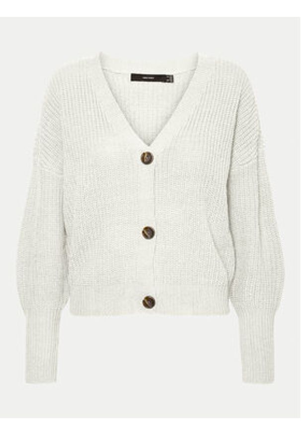 Vero Moda Kardigan Lea 10249632 Biały Regular Fit. Kolor: biały. Materiał: syntetyk