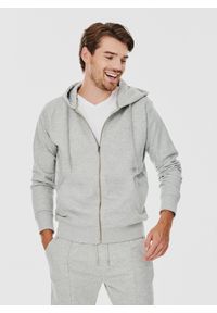 Pako Lorente - Rozpinana bluza dresowa w szarym kolorze. Okazja: na co dzień. Typ kołnierza: kaptur. Kolor: szary. Materiał: dresówka. Wzór: gładki. Styl: casual #3