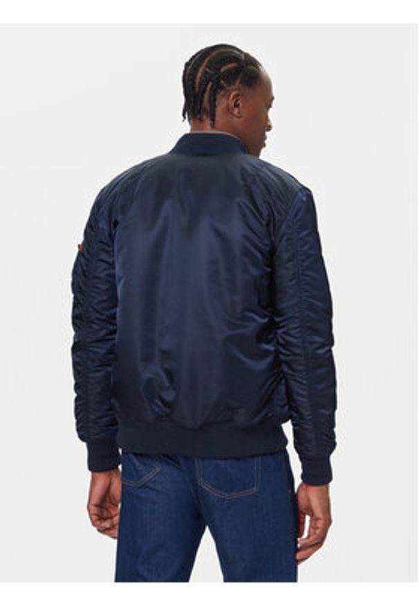 Alpha Industries Kurtka bomber Ma-1 Vf 59 Long 168100 Granatowy Slim Fit. Kolor: niebieski. Materiał: syntetyk