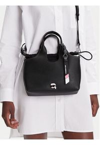 Karl Lagerfeld - KARL LAGERFELD Torebka A3W30098 Czarny. Kolor: czarny. Materiał: skórzane