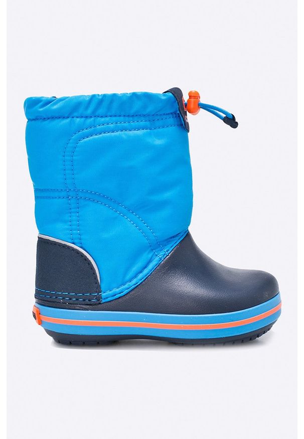 Crocs obuwie zimowe Crocband Lodge 203509 kolor niebieski 203509.OCEAN.NAVY-OCEAN/NAVY. Nosek buta: okrągły. Kolor: niebieski. Materiał: guma. Sezon: zima