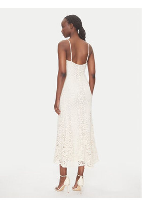 BARDOT Sukienka koktajlowa 57998DB6 Écru Slim Fit. Materiał: bawełna. Styl: wizytowy