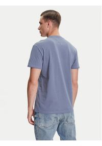 Tommy Jeans T-Shirt Linear Logo DM0DM20744 Niebieski Regular Fit. Kolor: niebieski. Materiał: bawełna