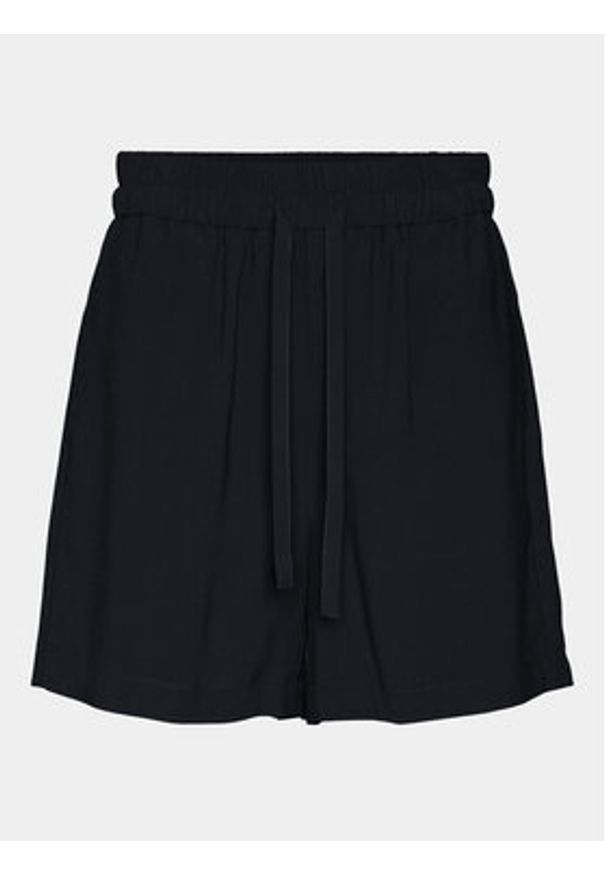 Vero Moda Szorty materiałowe Carmen 10278931 Czarny Loose Fit. Kolor: czarny. Materiał: wiskoza
