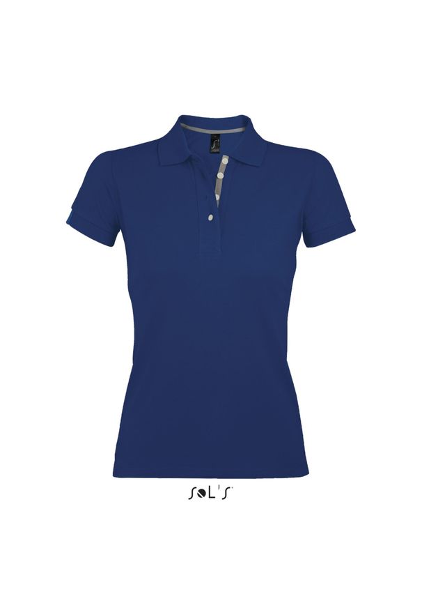 SOL'S - Damska koszulka polo Sol's Portland. Typ kołnierza: polo. Kolor: niebieski