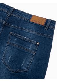 Ombre Clothing - Spodnie męskie jeansowe SKINNY FIT - niebieskie P1060 - XXL. Kolor: niebieski. Materiał: jeans #6
