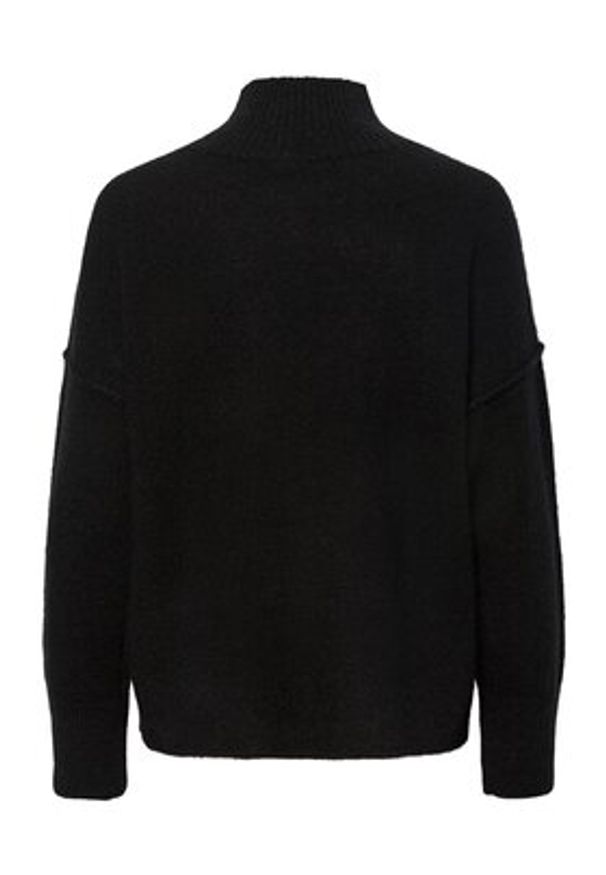 YAS Golf 26030703 Czarny Loose Fit. Typ kołnierza: golf. Kolor: czarny. Materiał: syntetyk