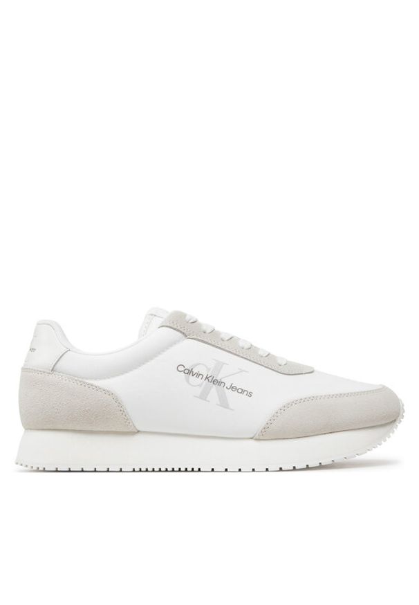 Calvin Klein Jeans Sneakersy Retro Runner Low Laceup Su-Ny Ml YM0YM00746 Biały. Kolor: biały