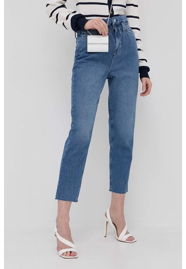 Liu Jo jeansy damskie high waist. Stan: podwyższony. Kolor: niebieski