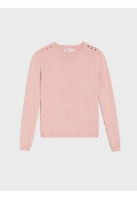 Sinsay - Wiskozowy sweter - różowy. Kolor: różowy. Materiał: wiskoza