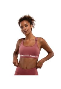 SIROKO - Stanik sportowy fitness damski - Wysokie wsparcie Cardio Copper. Kolor: czerwony. Materiał: nylon. Sport: fitness