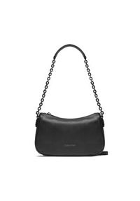 Calvin Klein Torebka Re-Lock Dbl Shoulder Bag Perf K60K610620 Czarny. Kolor: czarny. Materiał: skórzane