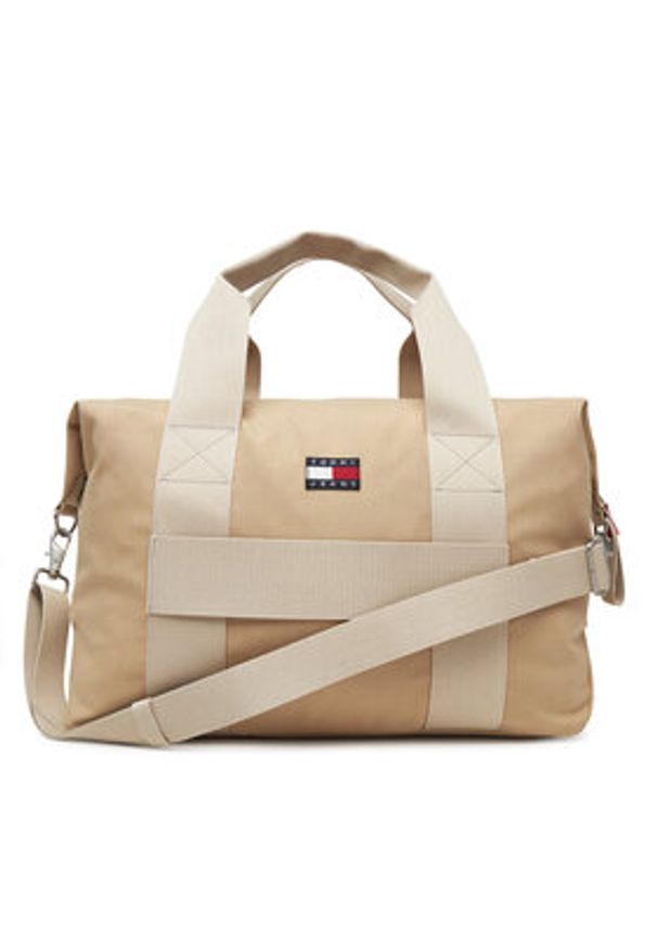 Tommy Jeans Torba Retro Cool Duffle AM0AM13325 Beżowy. Kolor: beżowy. Materiał: materiał. Styl: retro