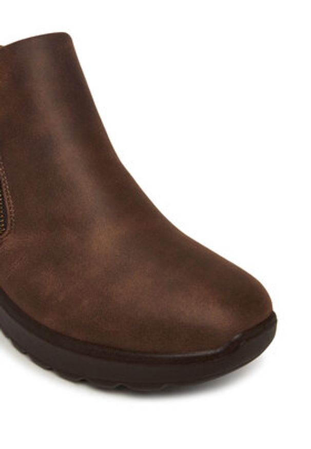 skechers - Skechers Botki Lovely Vibe 158952/CHOC Brązowy. Kolor: brązowy. Materiał: materiał