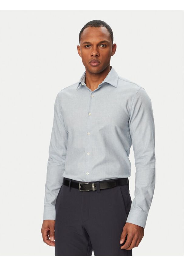 Calvin Klein Koszula LV019EU148 Niebieski Slim Fit. Kolor: niebieski. Materiał: bawełna
