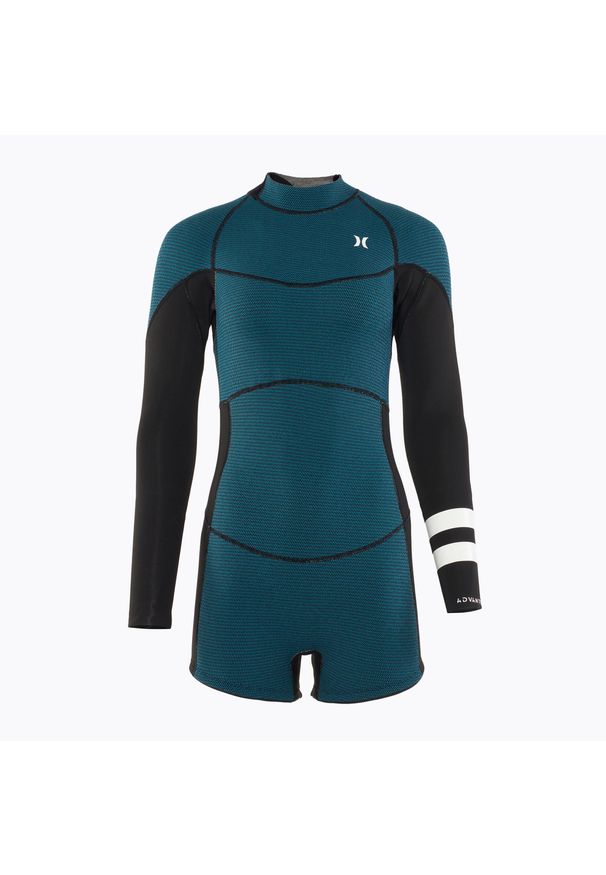 Pianka do pływania damska Hurley Advant Shorty Texture 2/2 mm Springsuit. Kolor: niebieski