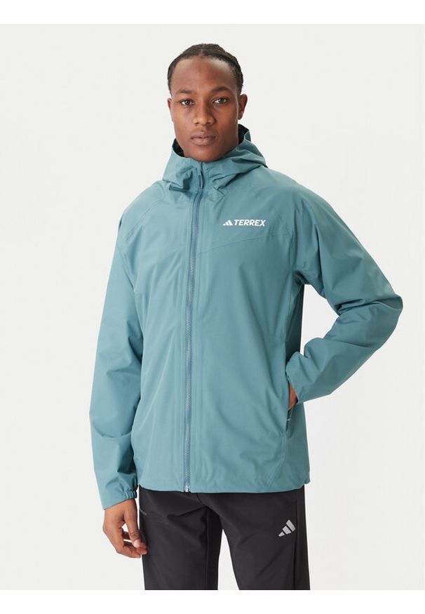 Adidas - adidas Kurtka przeciwdeszczowa Terrex Multi 2L RAIN.RDY JL9774 Zielony Regular Fit. Kolor: zielony. Materiał: syntetyk