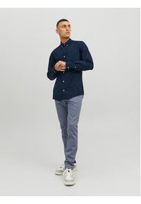 Jack & Jones - Jack&Jones Koszula 12182486 Granatowy Slim Fit. Kolor: niebieski. Materiał: bawełna #6