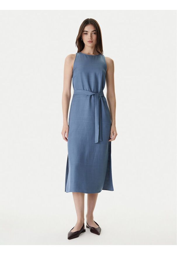 Marella Sukienka letnia Acerbi 2615221091 Granatowy Regular Fit. Kolor: niebieski. Materiał: wiskoza. Sezon: lato