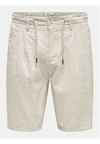 Only & Sons Szorty materiałowe Leo 22028301 Beżowy Regular Fit. Kolor: beżowy. Materiał: bawełna #2