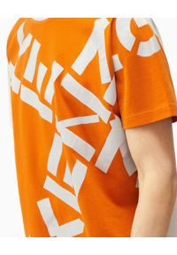 Kenzo - KENZO - Koszulka z logo Sport. Kolor: beżowy. Materiał: bawełna. Wzór: aplikacja, nadruk. Styl: sportowy #6