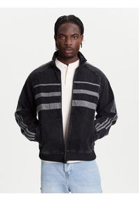 Adidas - adidas Bluza adicolor First Black Denim JW5883 Czarny Regular Fit. Kolor: czarny. Materiał: bawełna