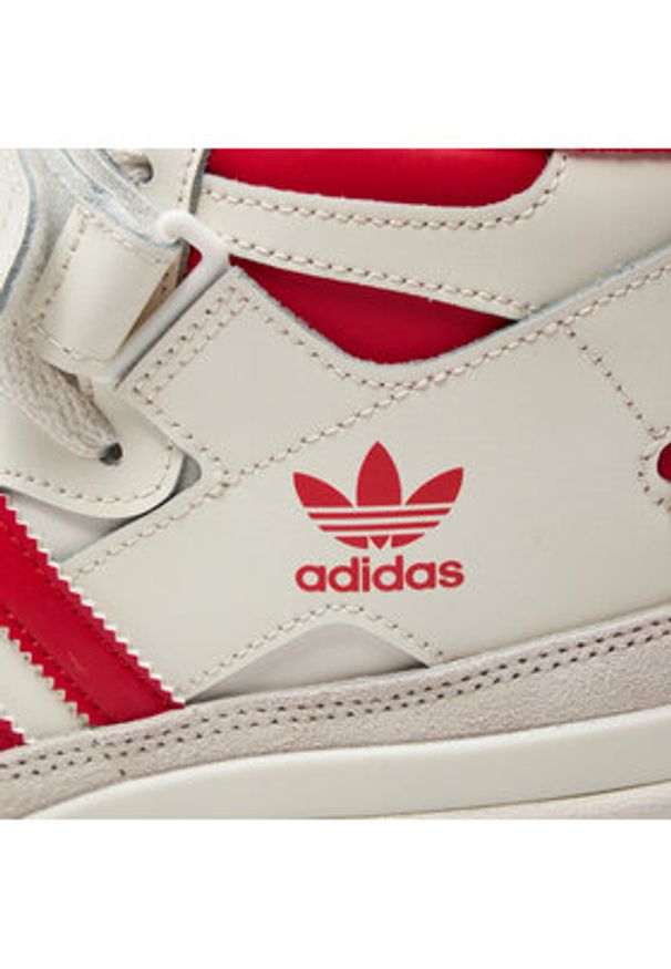 Adidas - adidas Sneakersy Forum Mid IG6497 Biały. Kolor: biały. Materiał: skóra