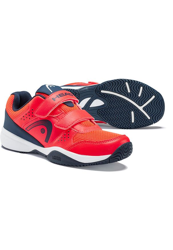 Buty do tenisa dla dzieci Head Sprint Velcro 2.5 Kids. Kolor: czerwony, wielokolorowy, niebieski. Sport: bieganie, tenis