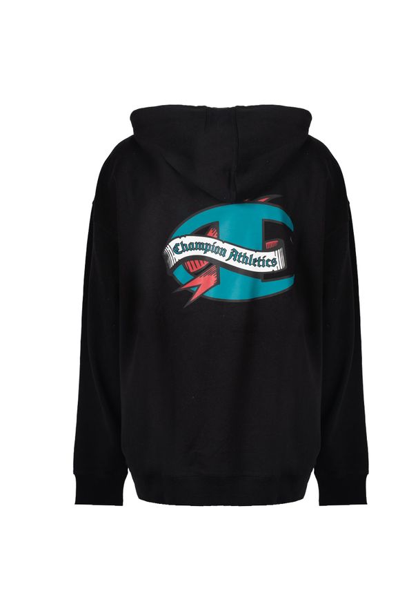 Champion Bluza | HBGF89H586NKA | Mężczyzna | Czarny. Okazja: na co dzień. Typ kołnierza: kaptur. Kolor: czarny. Materiał: bawełna, poliester. Wzór: nadruk, aplikacja. Styl: casual
