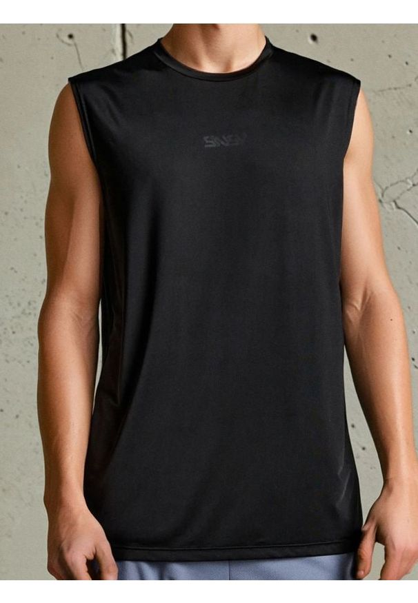 Sinsay - Tank top - czarny. Kolor: czarny