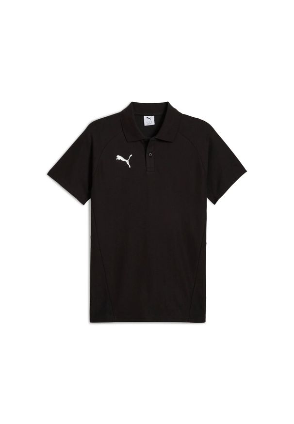 Polo Puma TeamEvostripe. Typ kołnierza: polo. Kolor: czarny. Styl: sportowy