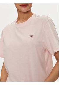 Guess Jeans T-Shirt W4YI05 K8HM0 Różowy Regular Fit. Kolor: różowy. Materiał: bawełna