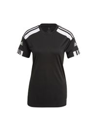 Adidas - Koszulka damska adidas Squadra 21. Kolor: czarny, biały, wielokolorowy. Długość rękawa: krótki rękaw. Długość: krótkie. Sport: piłka nożna