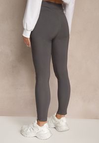 Renee - Ciemnoszare Spodnie z Bawełną i Sznurowaniem Purrena. Okazja: na co dzień. Kolor: szary. Materiał: bawełna. Styl: casual, elegancki #3