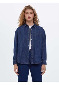 Americanos Koszula jeansowa Unisex Michigan Granatowy Oversize. Kolor: niebieski. Materiał: bawełna #1