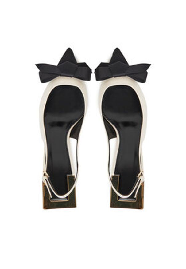 Elisabetta Franchi Sandały SA-05L-51E2 Écru. Materiał: skóra