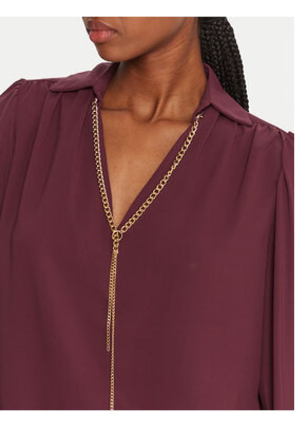 Rinascimento Bluzka CFC0125721003 Bordowy Regular Fit. Kolor: czerwony. Materiał: syntetyk