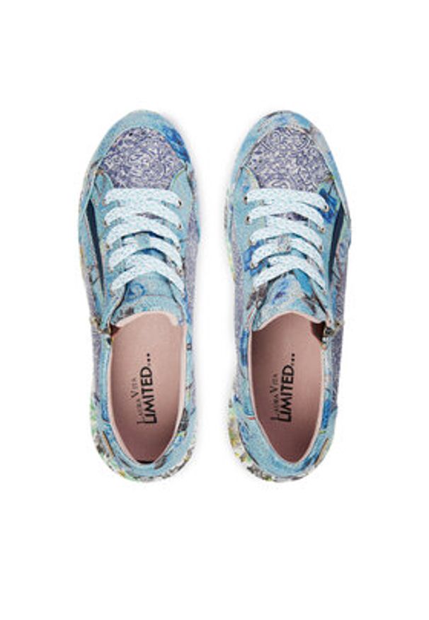 Laura Vita Sneakersy Joctao 06 Niebieski. Kolor: niebieski. Materiał: skóra