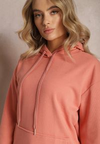 Renee - Pomarańczowy 2-częściowy Komplet Dresowy z Bluzą i Spodniami Orifira. Kolor: pomarańczowy. Materiał: dresówka